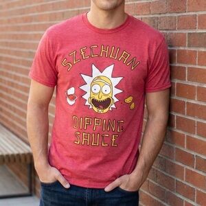Ripple Junction Rick And Morty Szechuan Dipping Sauce Red Graphic T Shirt Medium
